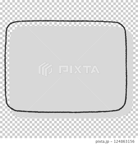 Hand-drawn rectangular frame 124863156