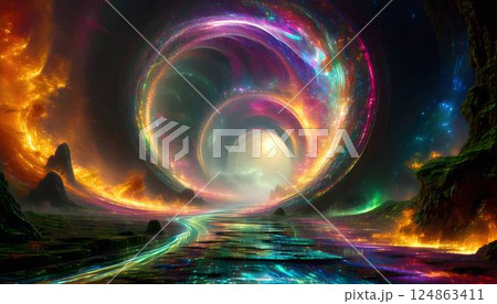 神秘的で壮大な光景 神秘的で壮大な光景 124863411