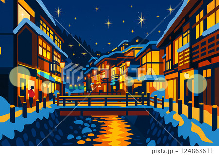 銀山温泉-温泉街 124863611