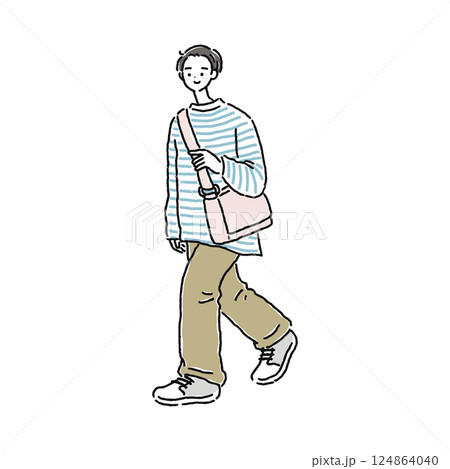 おしゃれなシンプルコーデの人物 124864040