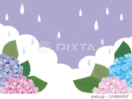 夏 梅雨 アジサイ あじさい 紫陽花 フレーム テンプレート デザイン 背景 壁紙 イラスト素材 夏 梅雨 アジサイ あじさい 紫陽花 フレーム テンプレート デザイン 背景 壁紙 イラスト素材 124864307