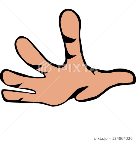Abstract One Hand Gesture Illustration. cartoon Abstract One Hand Gesture Illustration. cartoon 124864320