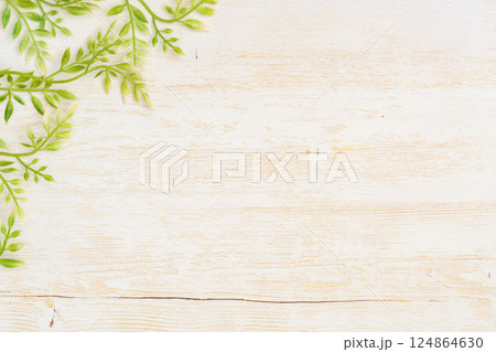 木目調のグリーンフレーム 124864630