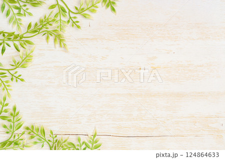 木目調のグリーンフレーム 木目調のグリーンフレーム 124864633