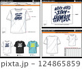 CREW NECK T SHIRT STAY HUMBLE STREETWEAR T SHIRT TECHPACK MEASUREMENT LAYOUT TEMPLATE DESIGN.eps 124865859