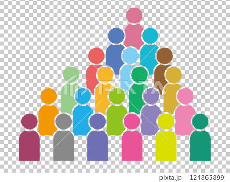 Simple and colorful people icons 124865899