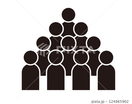 シンプルなモノクロの人物アイコン 124865902