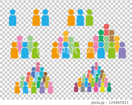 Colorful people icon set 124865921