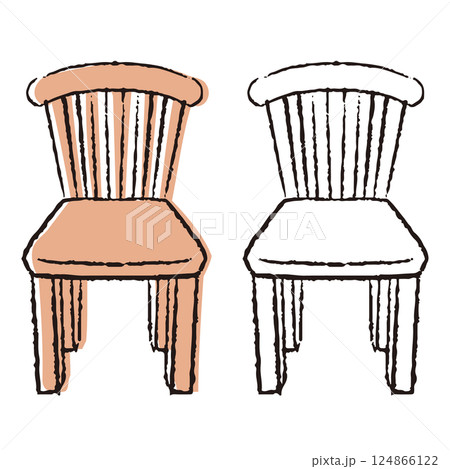 ペンで描いた風椅子 124866122