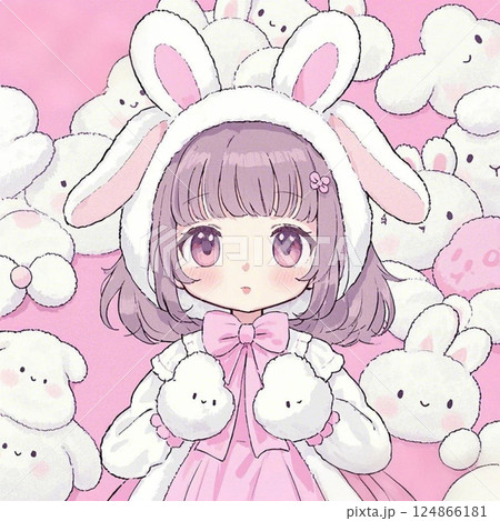 うさぎ女の子14 124866181