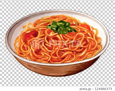水彩で描いた麺料理のイラスト 生成AI 水彩で描いた麺料理のイラスト 生成AI 124866373