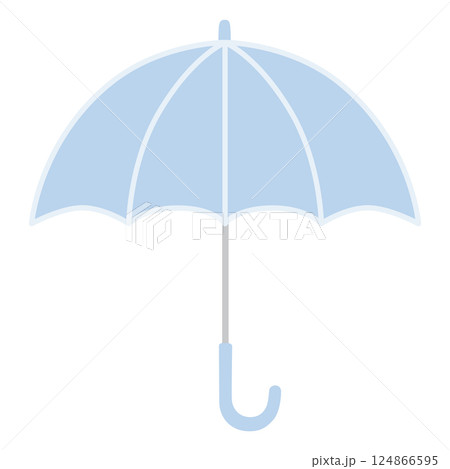 かわいい傘のベクターイラスト。梅雨、雨 かわいい傘のベクターイラスト。梅雨、雨 124866595