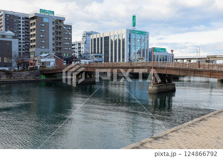 福岡県 北九州市 小倉 常盤橋(木の橋) 福岡県 北九州市 小倉 常盤橋(木の橋) 124866792