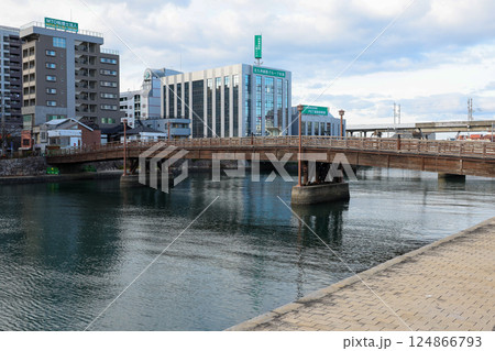 福岡県　北九州市　小倉　常盤橋（木の橋） 124866793
