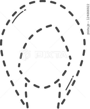 Dotted woman hair illustration. 124866922