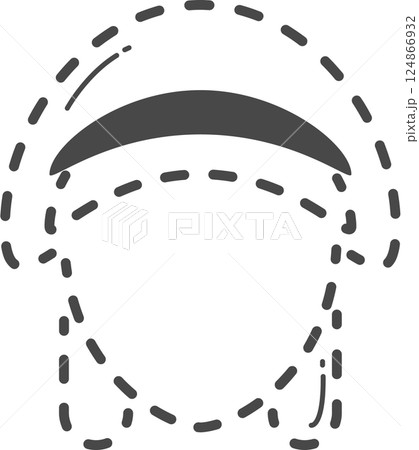 Dotted woman hair illustration. 124866932