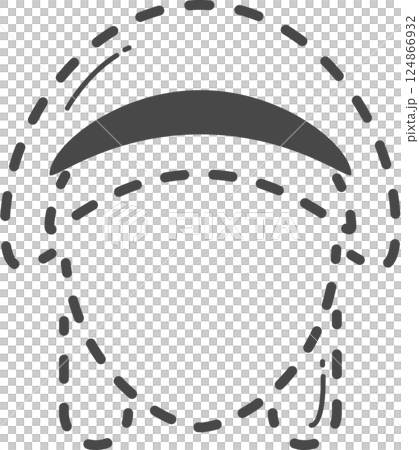 Dotted woman hair illustration. 124866932