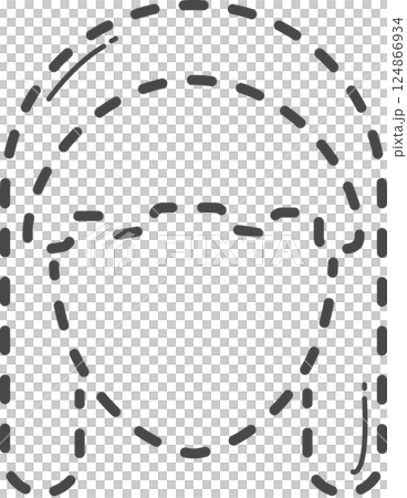 Dotted woman hair illustration. 124866934