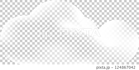 Cloud illustration with transparent background. 124867042