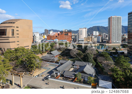 福岡県 北九州市 小倉城天守閣からの眺め 福岡県 北九州市 小倉城天守閣からの眺め 124867088