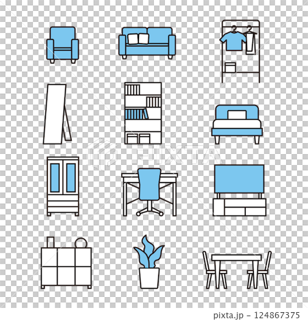 生活室內插畫集 124867375