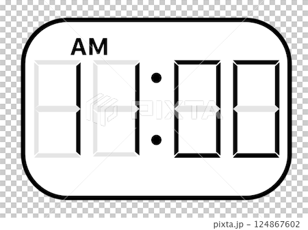 AMデジタル時計 11時 AMデジタル時計 11時 124867602