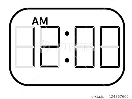 AMデジタル時計 12時 AMデジタル時計 12時 124867603