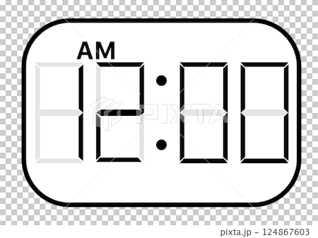 AMデジタル時計 12時 AMデジタル時計 12時 124867603