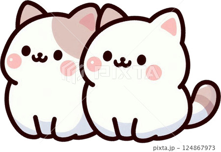 cute cat with a heart cute cat with a heart 124867973