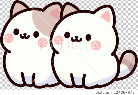 cute cat with a heart cute cat with a heart 124867973