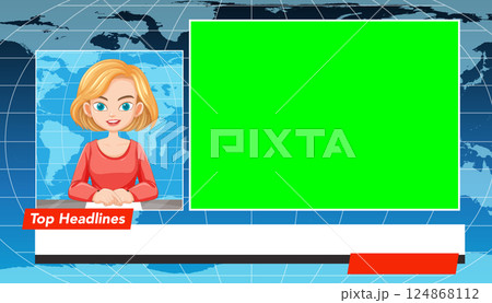 Animated News Broadcast Template 124868112