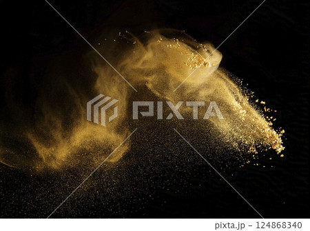 金色の金粉が舞う 124868340