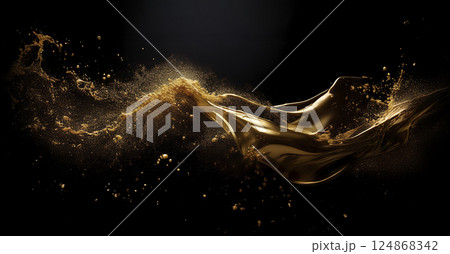 金色の金粉が舞う 金色の金粉が舞う 124868342