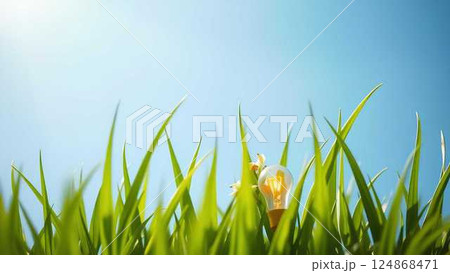 green grass with dew drops green grass with dew drops 124868471