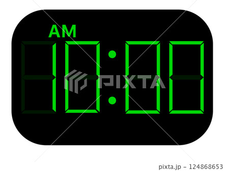 AMデジタル時計 10時 AMデジタル時計 10時 124868653