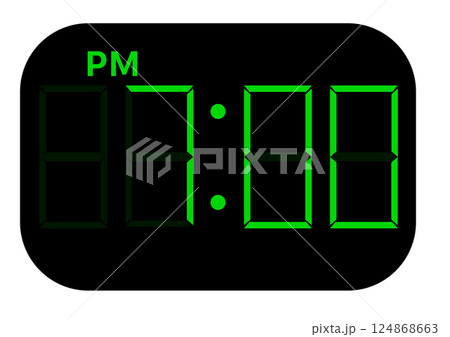 PMデジタル時計 7時 PMデジタル時計 7時 124868663