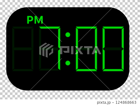 PMデジタル時計 7時 PMデジタル時計 7時 124868663