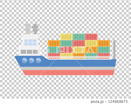 貨船插圖 124868673