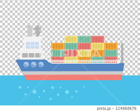 貨船插圖 124868676