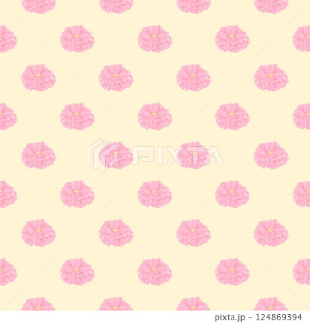 Vintage Hoary Stock Seamless Floral Pattern Yellow background 124869394