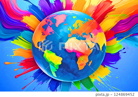 色々な彩りの地球 色々な彩りの地球 124869452