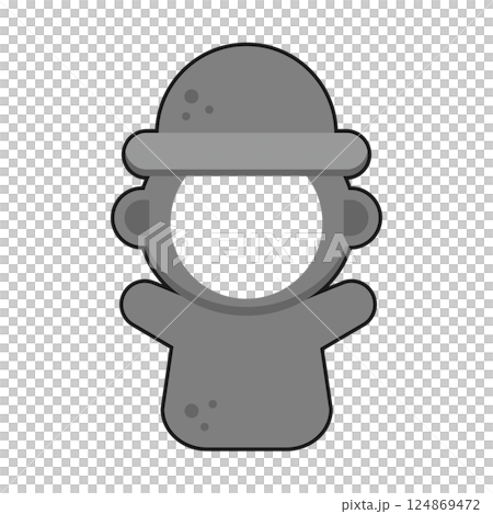 Jeju Dol Hareubang Character with Face Cutout Jeju Dol Hareubang Character with Face Cutout 124869472