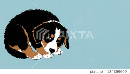 cute dog on an isolated background in a studio shot 124869609