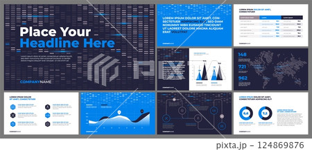Presentation Template design with infographic 124869876