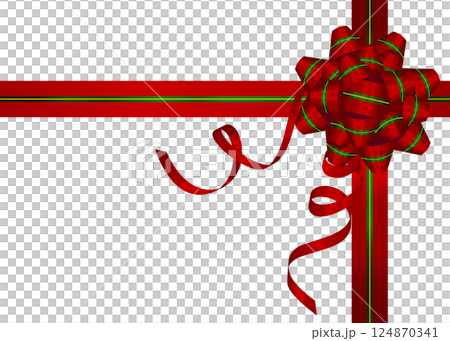 帶有複製空間的聖誕彩帶包裹圖像的插圖 124870341