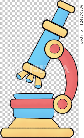 The illustration of a microscope 124870836