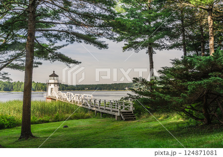 Doubling Point Light, Arrowsic, Maine, New England, USA, North America 124871081