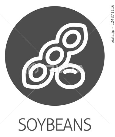 A Soybean Soy Bean Food Allergen Icon Concept A Soybean Soy Bean Food Allergen Icon Concept 124871116