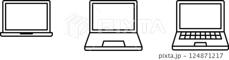 パソコンとノートパソコンのアイコン2 124871217