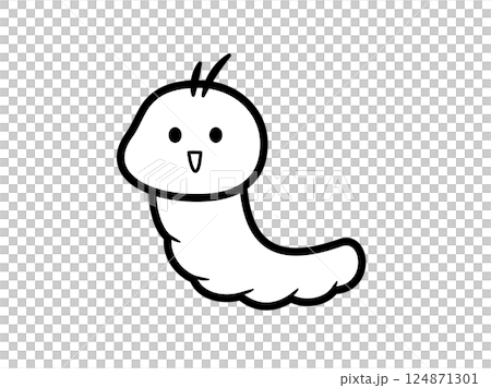 昆蟲毛蟲單色 昆蟲毛蟲單色 124871301